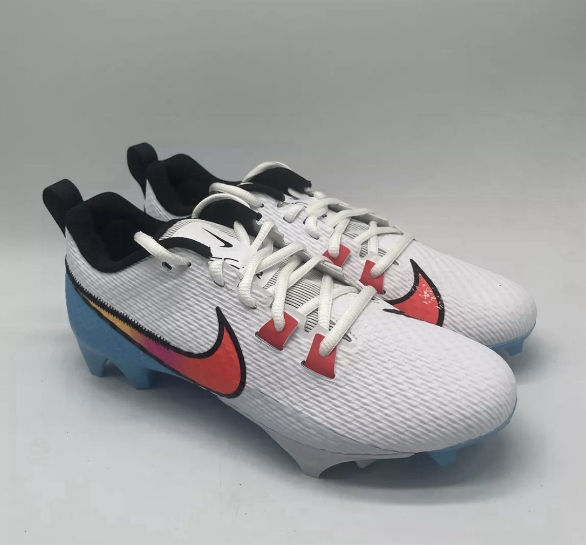 Rare! Nike Vapor Edge Speed 360 2 White Football Cleats DA5455-102 Men\'s Size 9 Nike Vapor Edge Speed 360 2 White Silver Football Cleats  main image 4