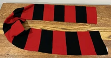 Sportsman Red Black Stripe Warm Winter Scarf Knit Fan Team Gear
