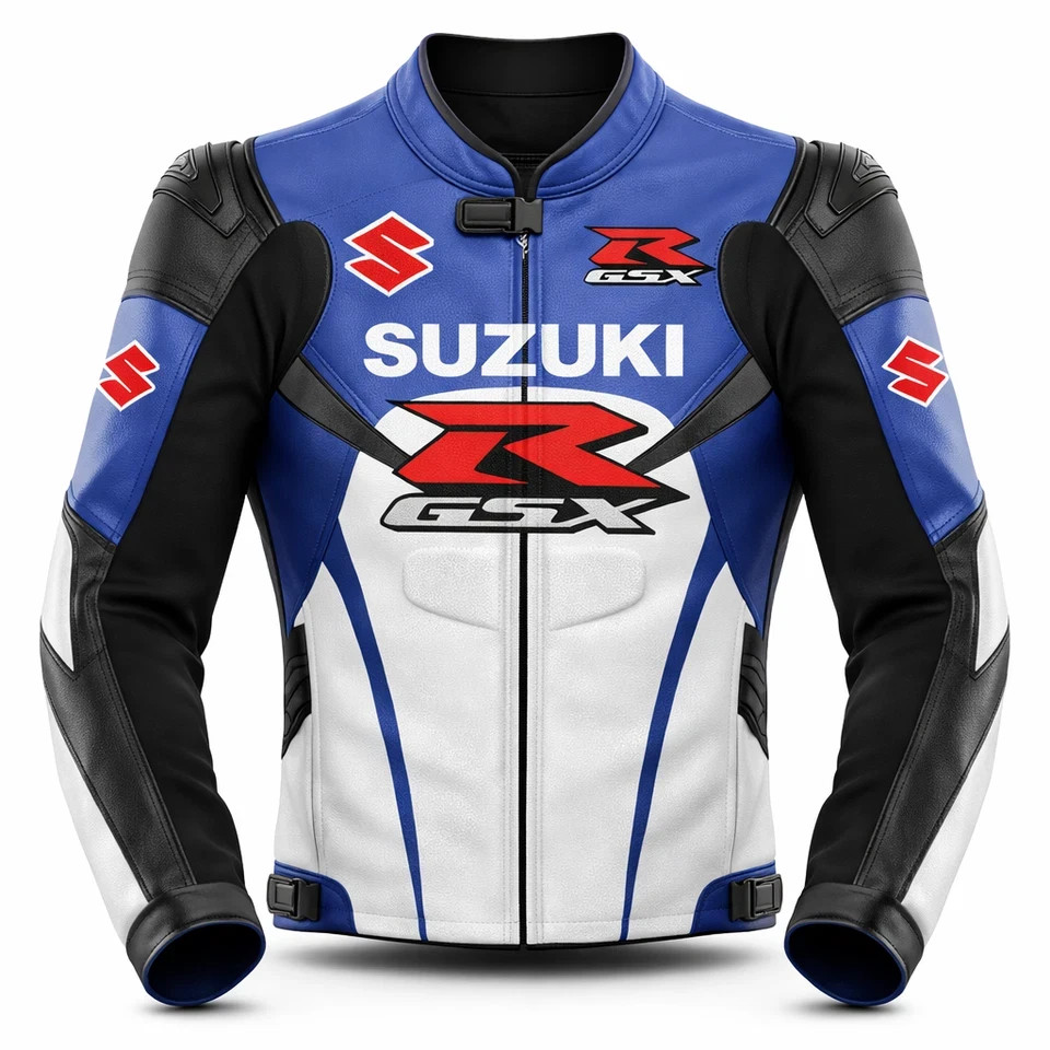 Suzuki レース用ジャケット/レザージャケット/GSXR希少　レア　スズキ Men Suzuki GSXR Motorbike Leather Jacket Motorcycle Bikers Racing