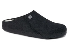 Birkenstock Zermatt Clogs Women's Black Shearling Wool Slipper Size 38 L7M5 