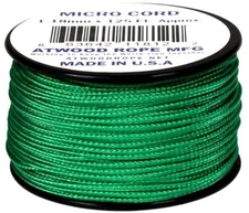 Green Micro Cord Rope 1.18Mm X 125Ft 100Lb Test Lightweight Tarp Tether