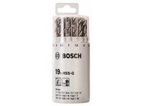 Bosch 19Tlg. Kunststoffrunddose Metallbohrer-Set HSS-G, Din 338, 135°