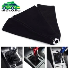 JDM Shifter Boot Cover Racing Suede Leather Shift Knob MT/AT Stitches For Cars