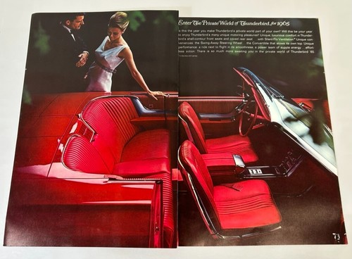 Vintage 1965 Ford Thunderbird T-Bird Brochure Booklet Car Vehicle Advertising - 第 10/18 張圖片