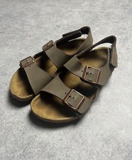 Birkenstock Womens Arizona Birko-Flor Brown Leather Sandals Size 35