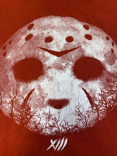 Freitag der 13. T-Shirt Herren Large L Jason Retro Horrorfilm rot exklusiv gebraucht, in einwandfreiem Zustand - Bild 2 von 4