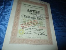 historische AKTIE , Handelsbank AG , 1000 Mark , Berlin , Februar 1920  /#/ 5444