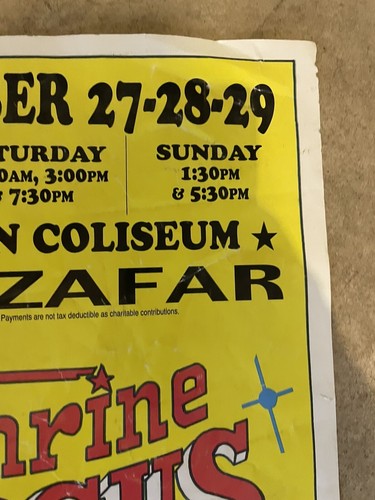 Vintage 2001 Alzarfar Shrine Circus Poster 59th Annual 14x22 San Antonio TX - Picture 4 of 9