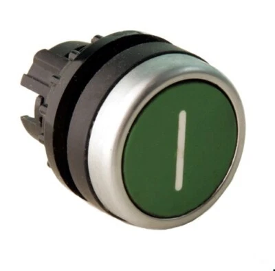 Betätigungselement Drucktaster grün Symbol "I" Möller/ Eaton, Serie: A22-RD-11, - Bild 1 von 2