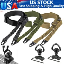 2Pcs M-LOK QD Sling Swivel& 1Pc Tactical 2 Point Quick Release Rifle Strap Sling