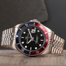 Orologio Philip watch Caribe R8253597063 Uomo 42mm rosso blu jubilee Pepsi Diver