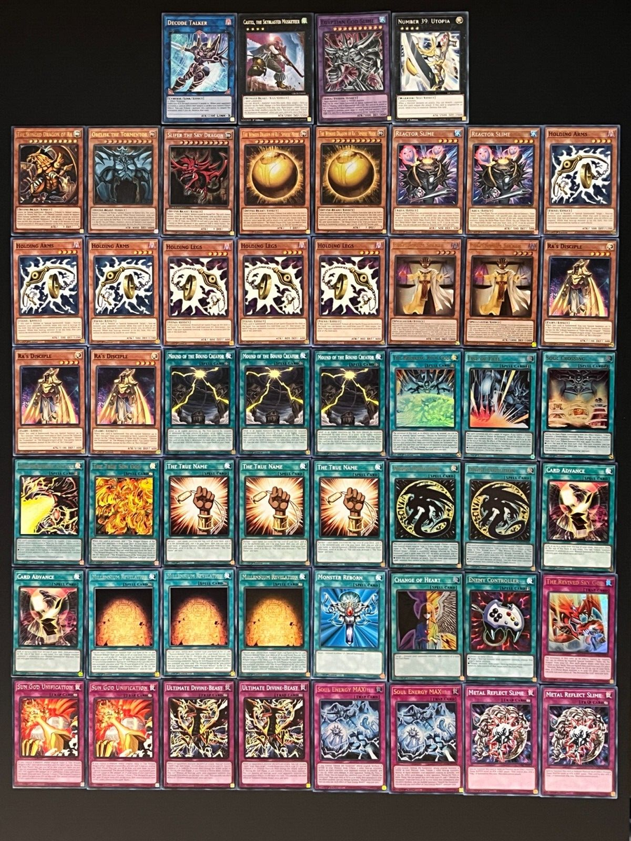 YUGIOH EGYPTIAN GOD DECK- OBELISK- SLIFER- WINGED DRAGON OF RA