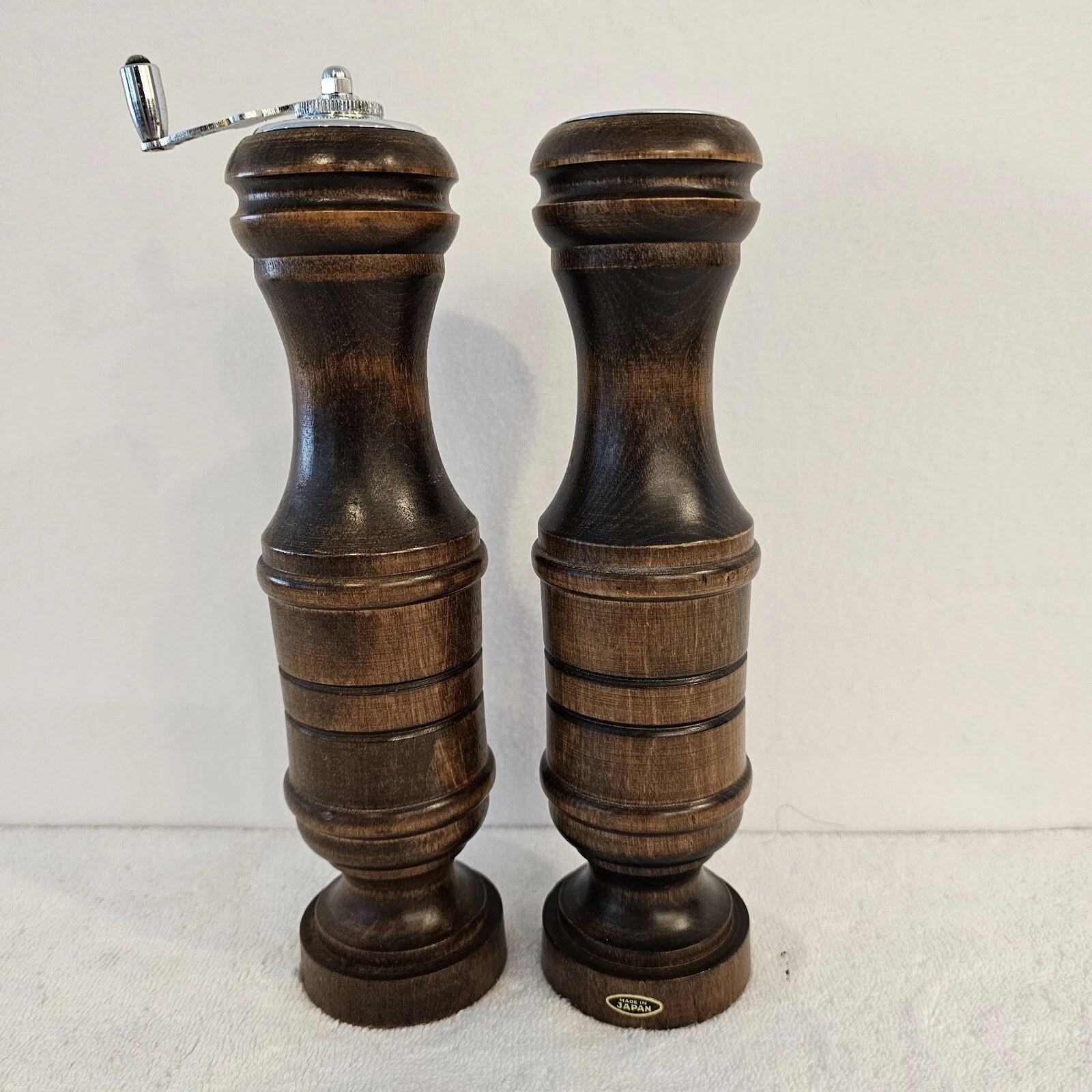 Vintage Dark Wood Salt Shaker and Pepper Mill Grinder Made in Japan
Opens in a new window or tab