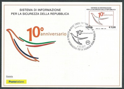 2017 ITALY POSTCARD FDC SECURITY INFORMATION SYSTEM - BF