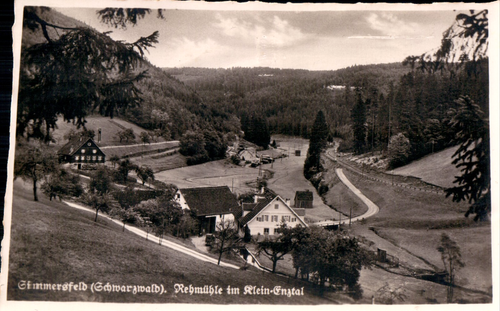 Foto-AK SIMMERSFELD /Schwarzwald Kr. CALW Rehmühle im Klein-Enztal 30er - 第 1/1 張圖片