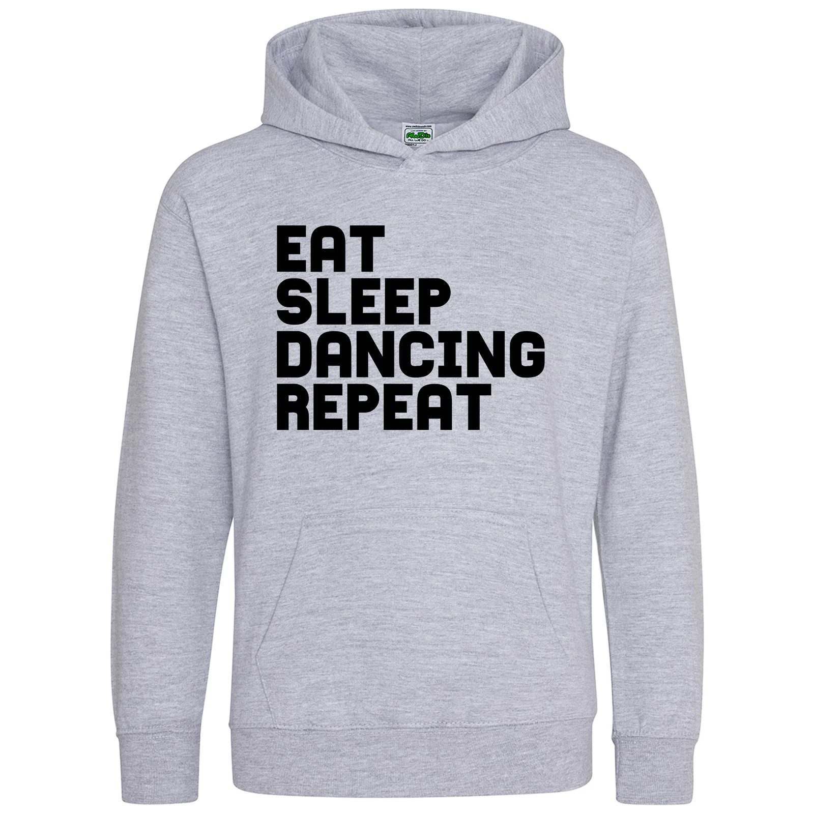 VETEMENTS Felpa con cappuccio ragazzo mangia sonno danza ripeti slogan compleanno cool break ballerina di strada