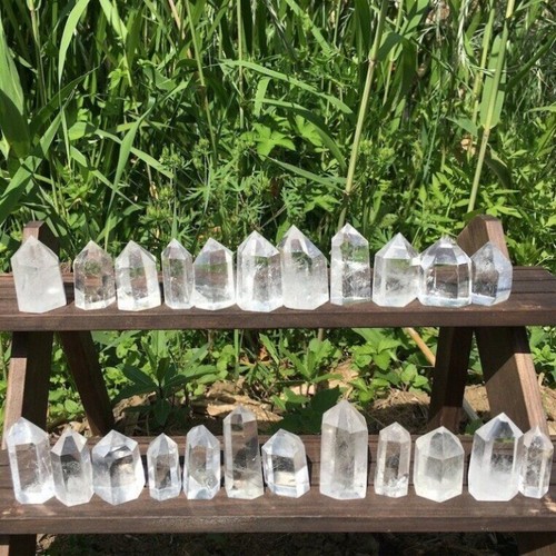 Großhandel ~ Natürlicher klarer Quarzkristall Obelisk Stab Punkte geformtes raues Mineral - Bild 7 von 31