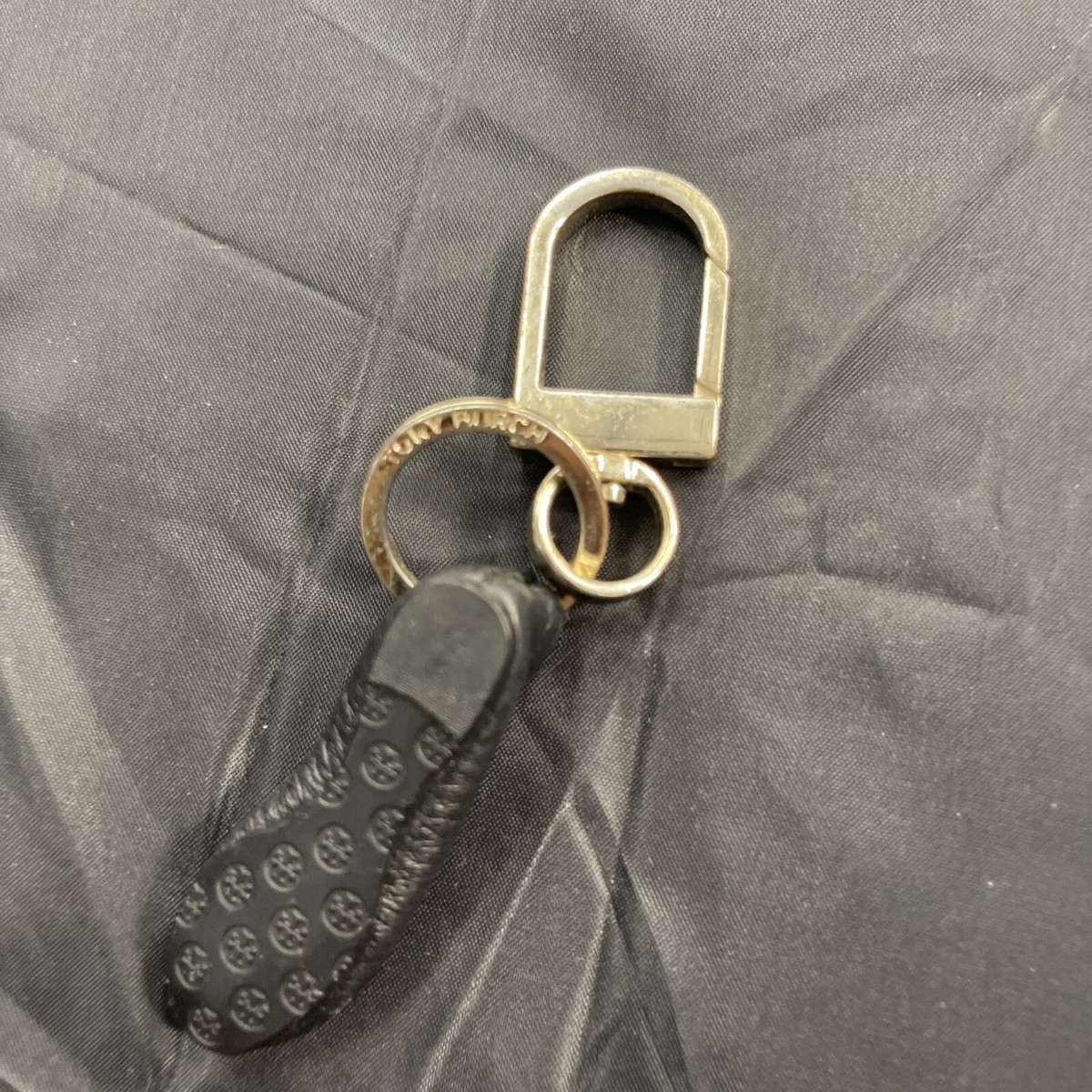 TORY BURCH - logo charm Leather Rare ballet flat key fob