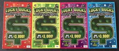 CT Lucky Bucks Instant Lottery SV Ticket Set ,no cash value | eBay