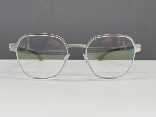 Ic Berlin Brille Herren Damen silber matt blau rund eckig Panto Theda NP:499€ - Bild 2 von 12