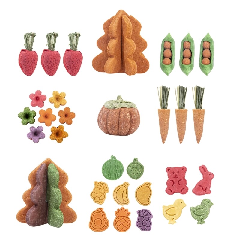 Rabbit Vegetable Biscuit Natural Molar Toy Pet Chinchillas Hamster eBay