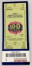 MLB 2001 04/24 Anaheim Angels at Cleveland Indians Suite Ticket-Wally Joyner HR