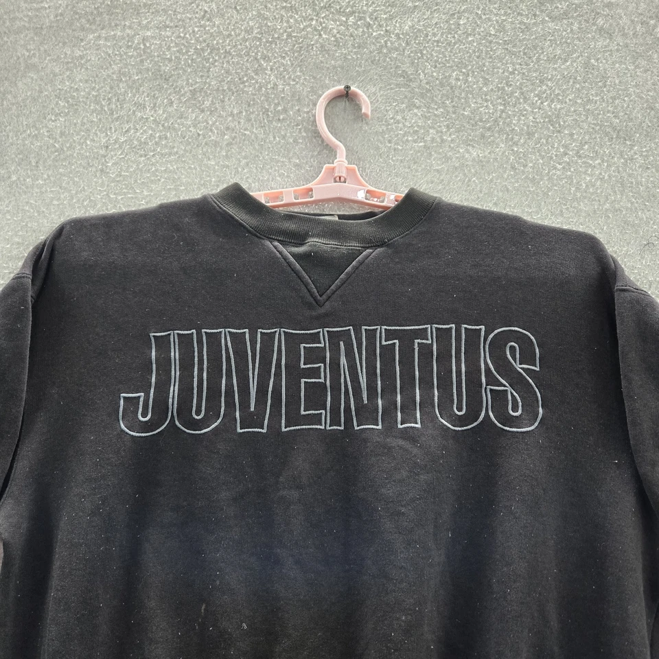 Sudadera DE COLECCIÓN Juventus Kappa XL Negra Logo Bordado Fútbol Años 90 LEER Foto 4 de 4