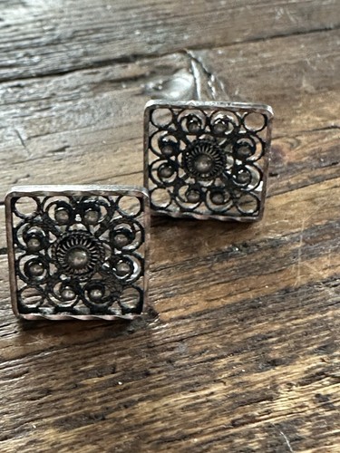 Orecchini A Perno In Argento Sterling 925 Con Teschio A Forma Di Cuore - 9x7 Mm, Chiusura A Farfalla - 5