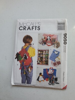 McCalls 9050 Bean Bag Animal Backpack Carrier Sleeping Bag SEW PATTERN 