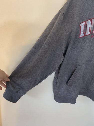 Under Armour Storm Indiana Hoosiers Hoodie Sweatshirt Men’s Size L Loose Gray - Picture 6 of 21