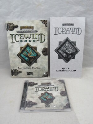 Icewind Forgotten Realms Game 2 CD Instruction Manual Quick Reference Card
