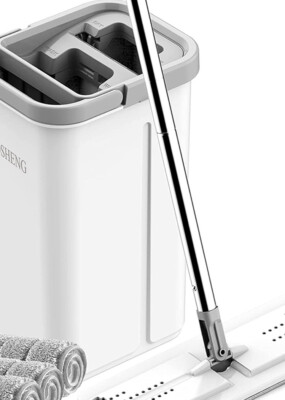 Hands Free Flat Floor Mop and Bucket, For Floors And Hard To Reach  Windows