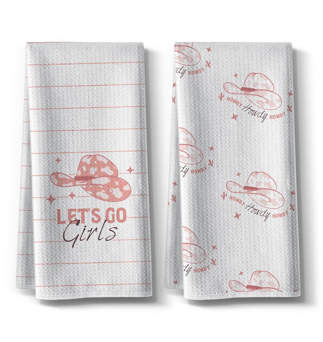 Funny Cowgirl Cowboy Kitchen Towels Housewarming New Home 16x24