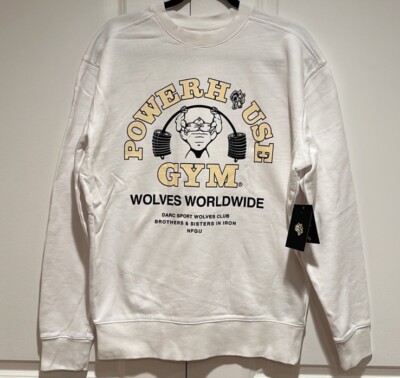New Darc Sport Powerhouse Wolves Vintage White Crewneck sz M