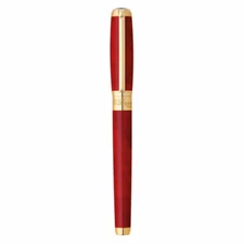 S.T. Dupont Atelier Red Chinese Lacquer Fountain Pen, 410710, New In Box