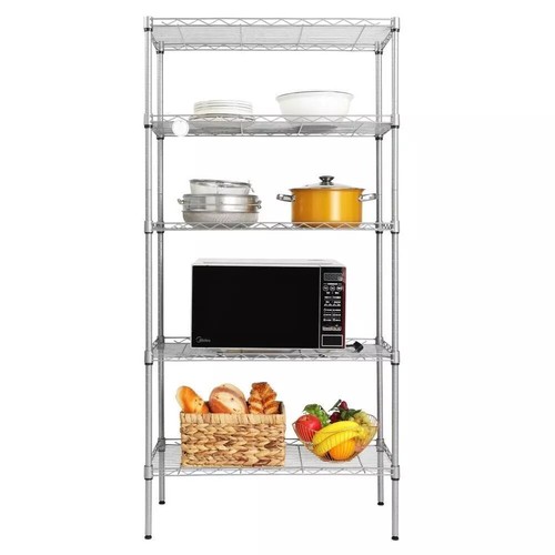 5 Tier Metal Storage Rack Shelving Wire Shelf Kitchen Office Garage Unit Racking - Picture 3 of 6