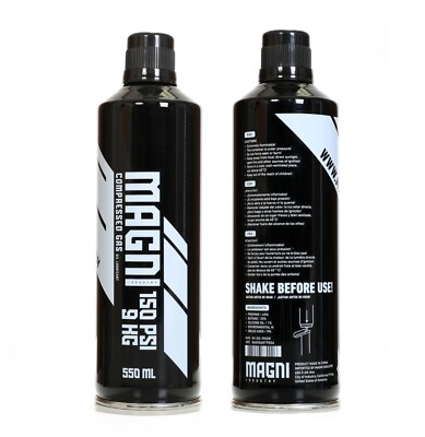 MAGNI Green Gas for Airsoft Guns 550ml (Pack of 2)