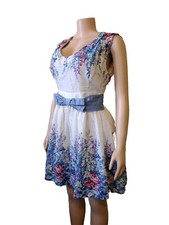 Modcloth Darling secluded garden Sleeveless dress with bow xl