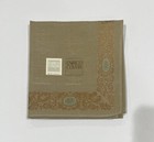 MAN HANDKERCHIEF COTTON CLASSIC POCKET SQUARE 18" ART BROWN PAISLEY STRIPED