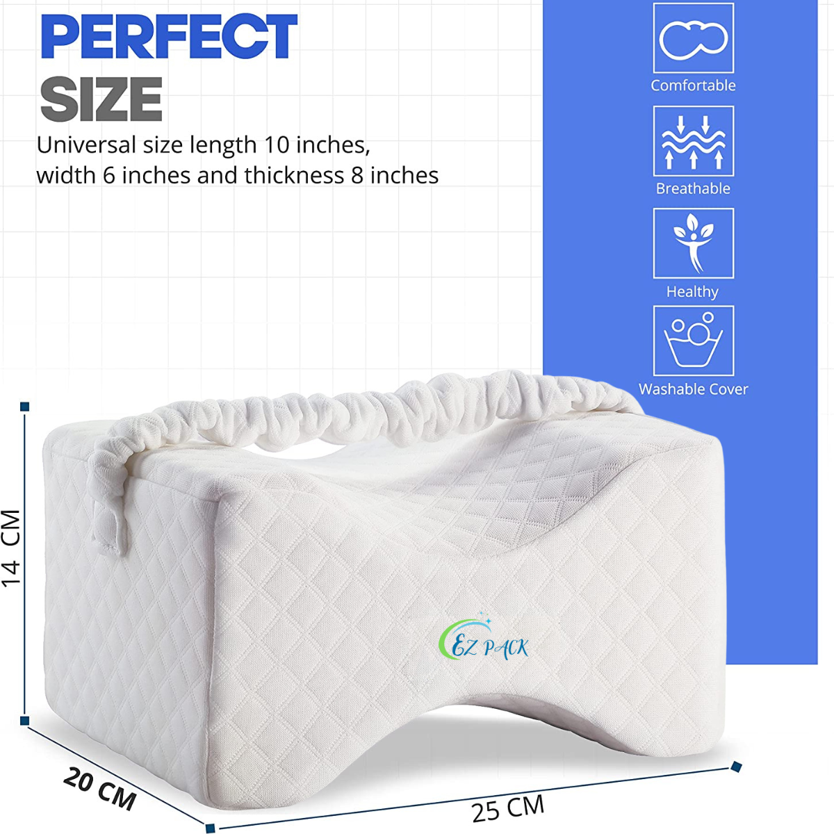 MEMORY FOAM CONTOUR LEG PILLOW Orthopaedic Pillow Back Hips Knee