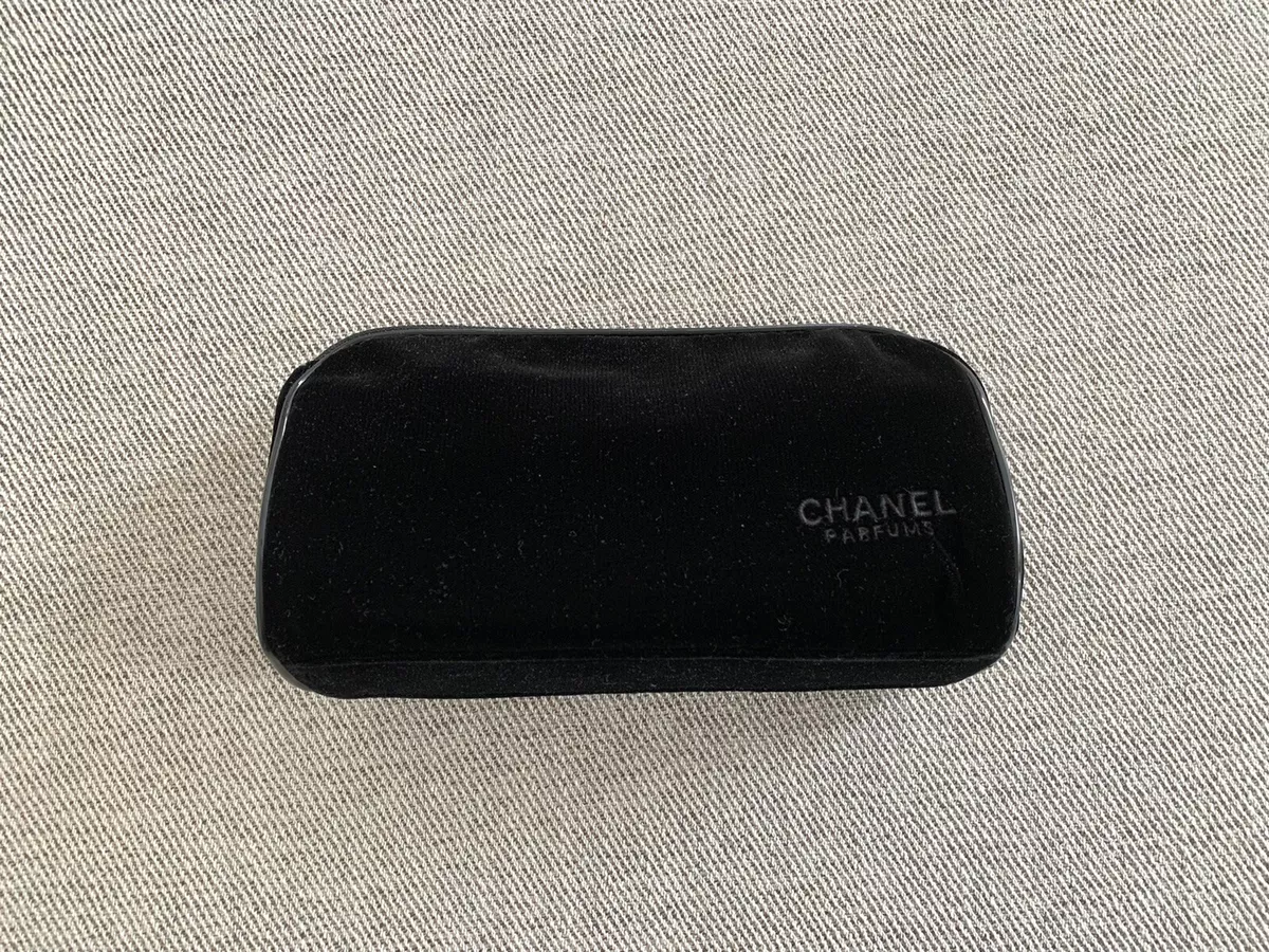 CHANEL Parfums Black Velvet Cosmetic Makeup Bag - 8.5”x5”
