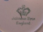 1920's JOHNSON BROS. GOLD RIM FLORAL EDGE PATTERN SET OF 2 SAUCERS - ENGLAND — photo 6