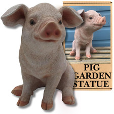 Resin Garden Cute Pig | Piglet Decoration Ornament Statue Outdoor Figurine 🐷🐖