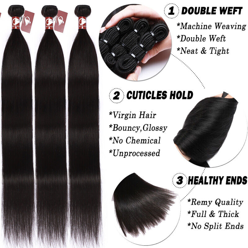 100% Virgin Human Hair Body Wave 3 Bundles 300G Unprocessed Brazilian Hair US Wysoko oceniane zamówienie wysyłkowe