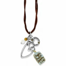 Brighton Art & Soul CREATE Imagine Inspire Live LONG Necklace NWT RT $68