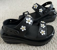 Crocs Mega Crush Daisy Platform Sandal Size 9 NEW Black