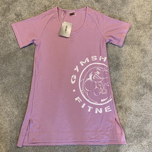 Gymshark Legacy Fitness Longline Tee Size Small NWT Grape Purple Pink New
