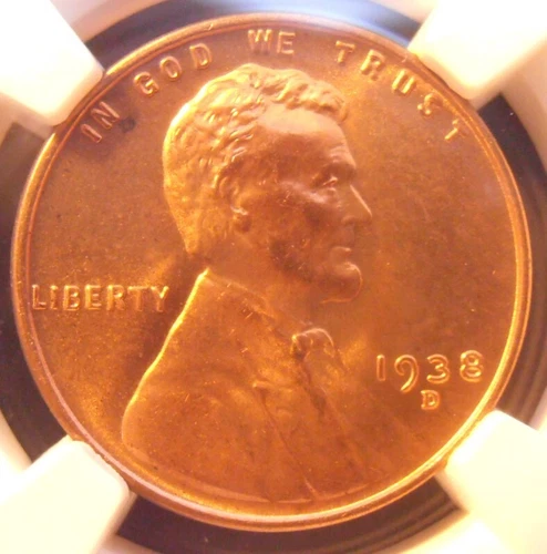 1938 D Lincoln Cent, NGC Certified MS 66 RD   (38DN75)