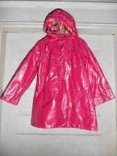 Carter's Girls' Pink Polyester Hooded Rain Jacket sz. 5/6 VGUC