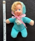 MATTEL Vintage 1978 Mini Baby Doll 3in Blond w Blue Eyes Blue Clothing Beautiful — photo 1